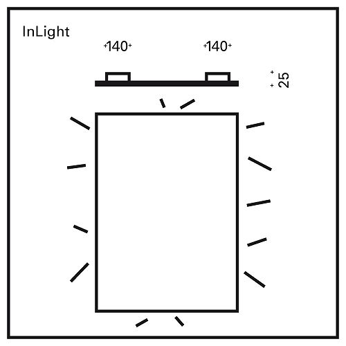 Inlight spejlbelysning Top-Light