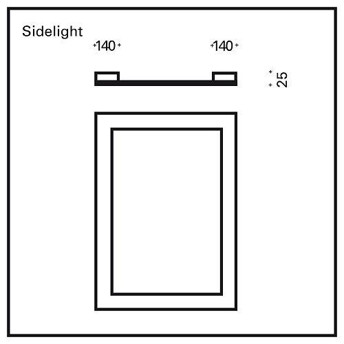 SideLight Spejlbelysning Top-Light