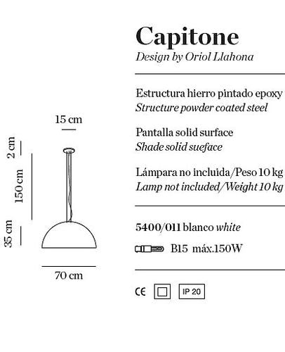 Måltegning Capitone 5400 pendel Alma lights