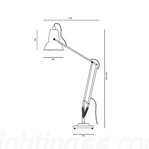 Giant 1227 gulvlampe Anglepoise