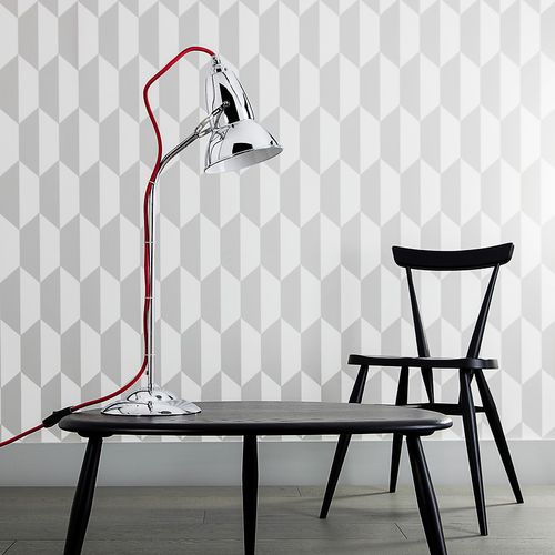 Duo krom m. rød ledn anglepoise bordlampe