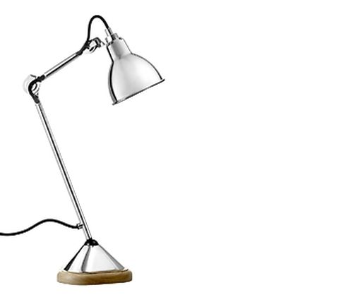 Lampe Gras 206 bordlampe krom/lyst træ