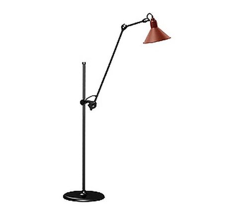 Lampe Gras 215 gulvlampe sort/rød