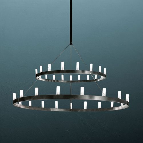 Chandelier double Large lysekrone Fontana Arte