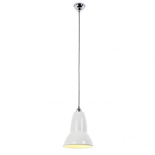 Duo hvid m. sort/hvid ledning pendel anglepoise