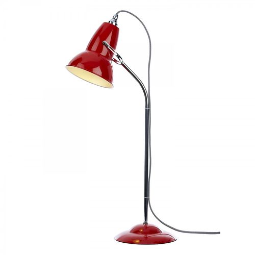 Duo rød m. hvid/sort ledn anglepoise bordlampe
