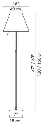 Costanza gulvlampe D13 t.i.f. Luceplan