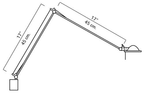 Berenice D12NA45 væglampe Luce Plan