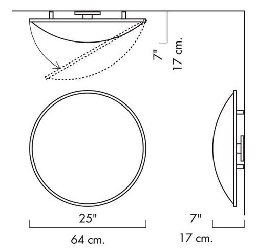 Trama D14a væglampe loftlampe Luceplan