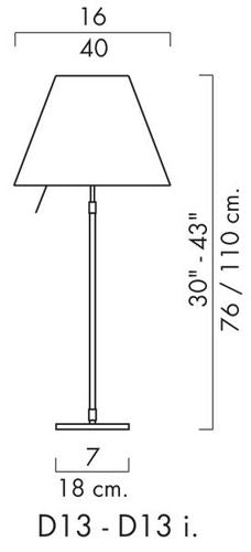 Costanza bordlampe D13c Luceplan