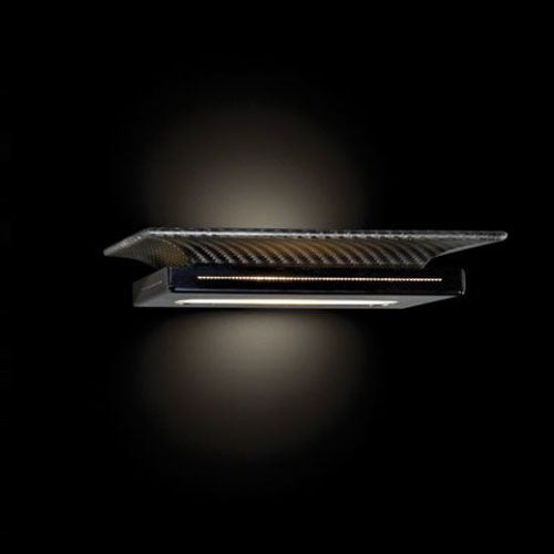 Square 300 væglampe nerocarbonio