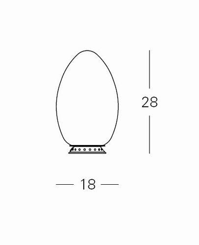 Uovo bordlampe Fontana Arte 1972