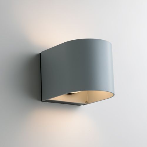 Light u / alu satin væglampe embacco