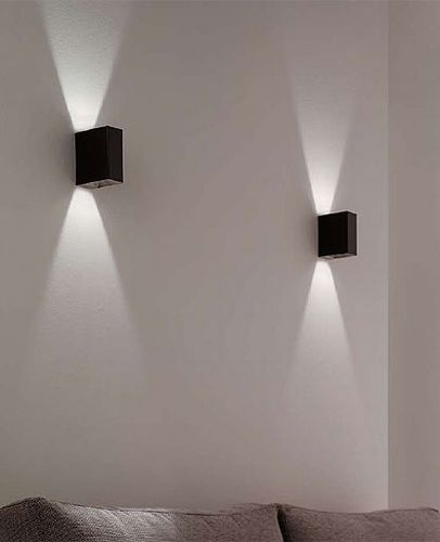 Sunrise PA 50 sort væglampe fra morosini