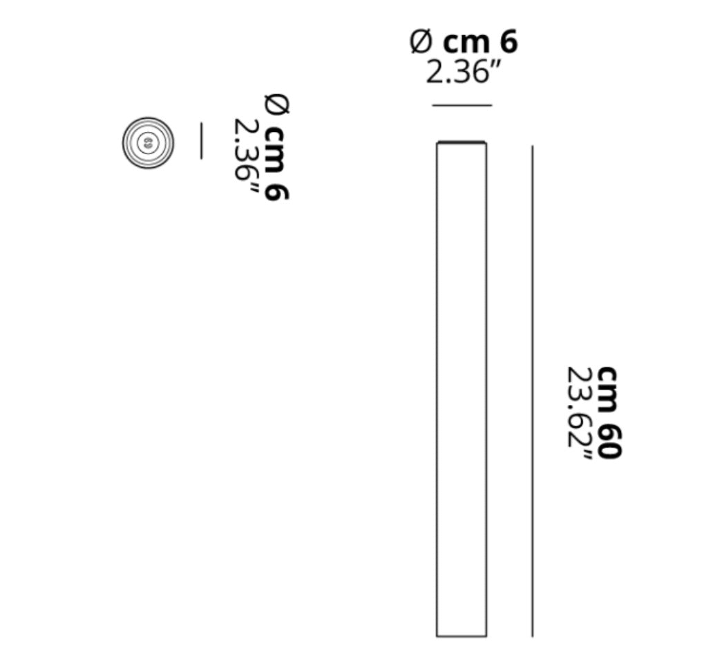Stregtegning A-tube loftlampe Studio Italia Design