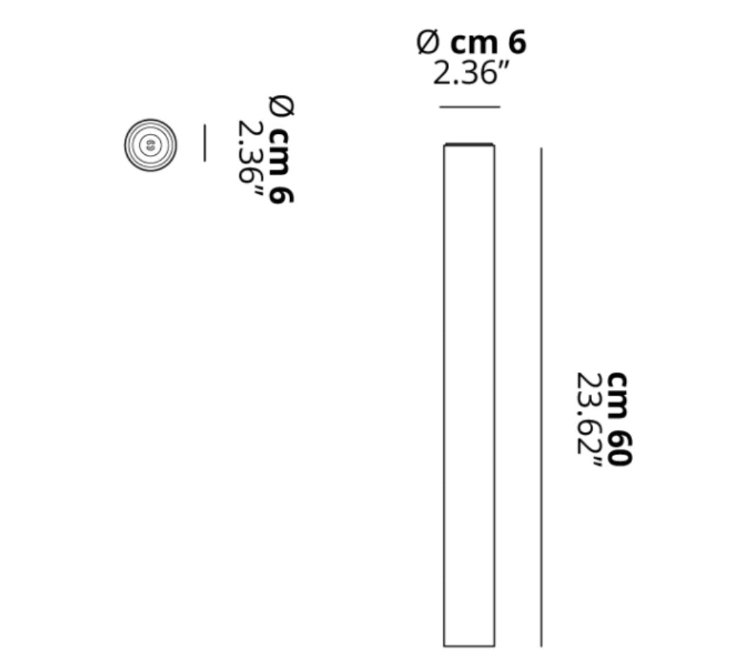 Stregtegning A-tube loftlampe Studio Italia Design