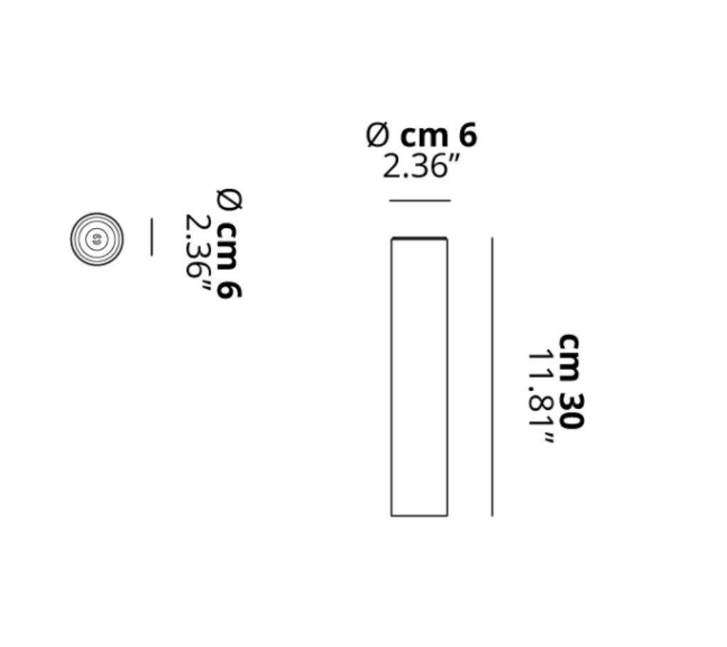 Stregtegning A-tube loftlampe Studio Italia Design