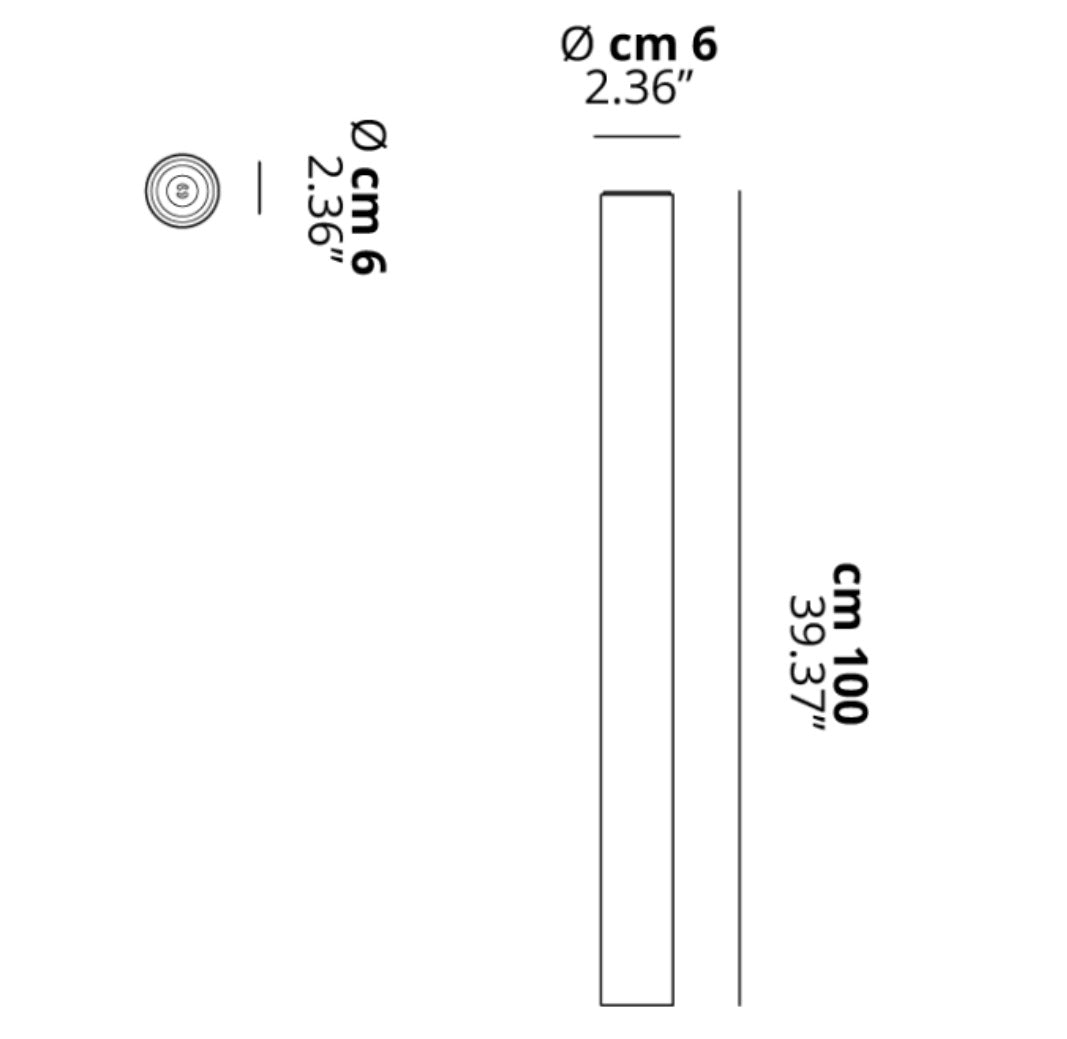 Stregtegning A-tube loftlampe Studio Italia Design