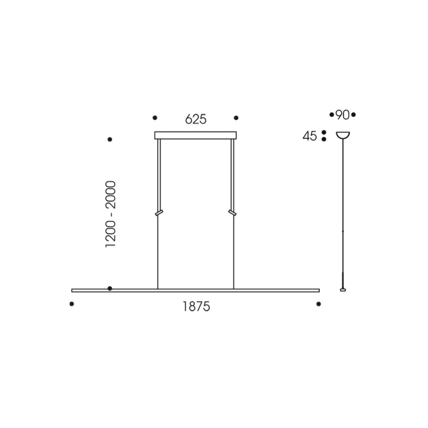 Lisgo sky straight Max LED pendel Oligo