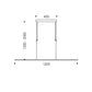 Lisgo sky straight LED pendel Oligo