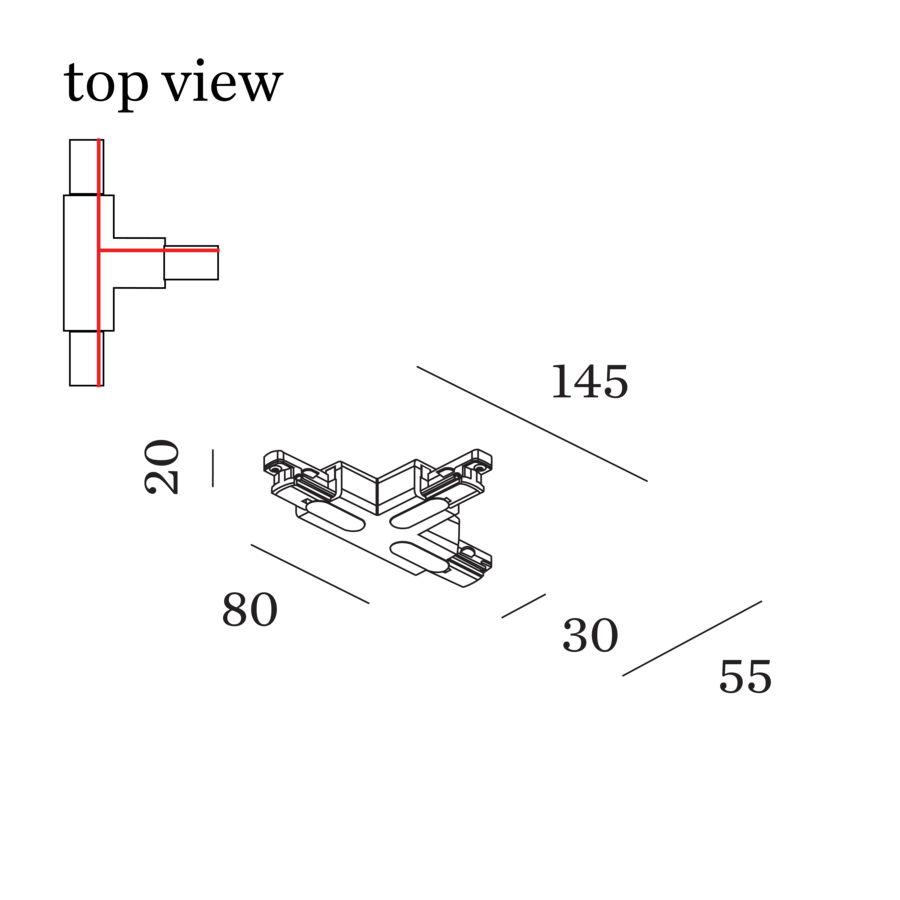 T-connector right 1F 230V Wever og ducré