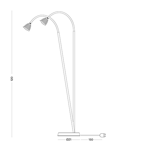Athene SL3 gulvlampe Less N More