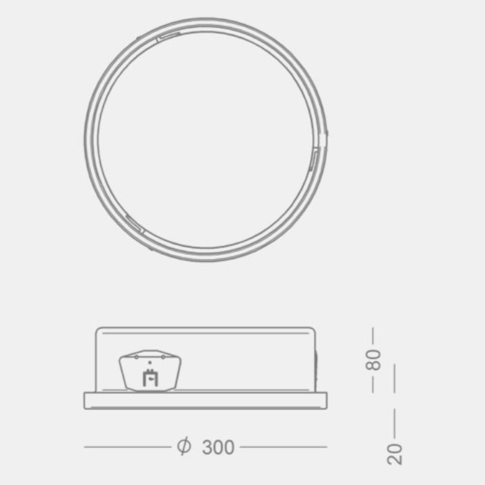 H+M indbyg Ø 300 loftlampe Focus-lighting