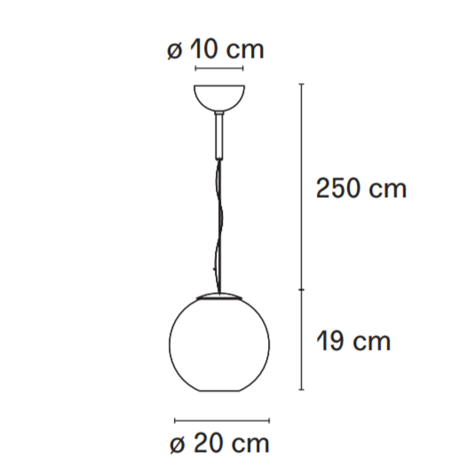 Globo di luce pendel fontana arte