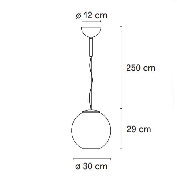 Globo di luce pendel fontana arte