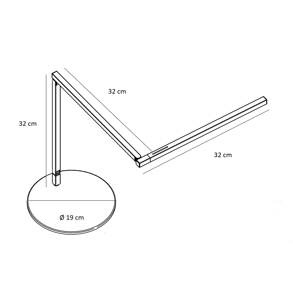 Z-Bar mini blå væg bordlampe Koncept