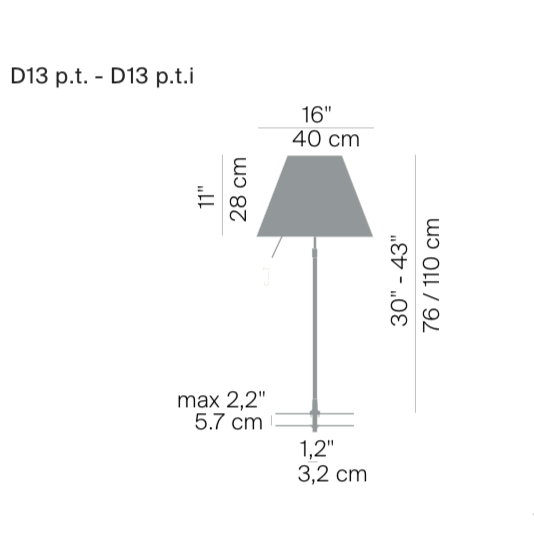Costanza bordlampe D13 p.t.i. Luceplan