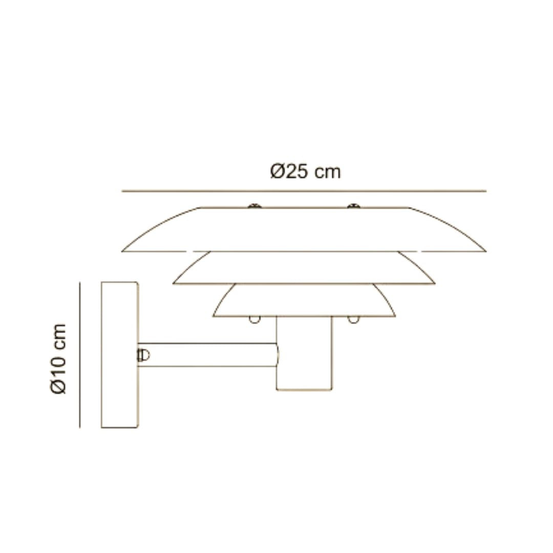 DL25 udendørs væglampe Dyberg-Larsen