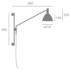 Mini Bauhaus 90 W2 væglampe Lumini