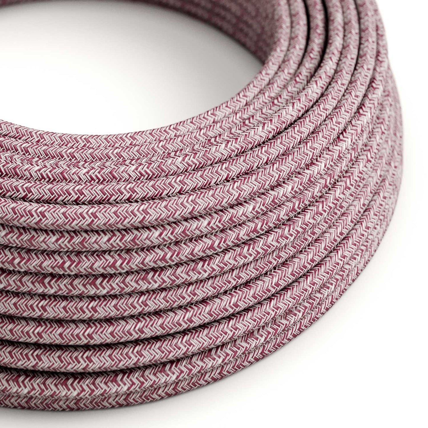 Burgundy tweed Glitter zigzag ægte bomuld dekorativ stofledning