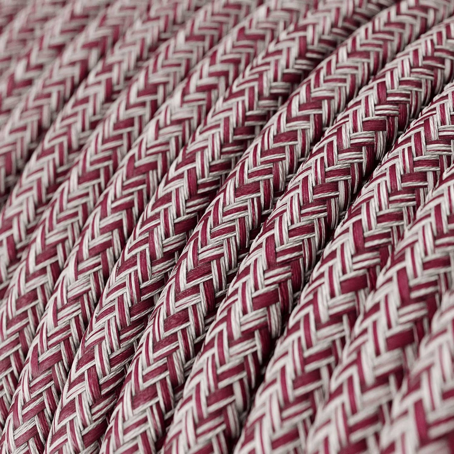 Burgundy tweed Glitter zigzag ægte bomuld dekorativ stofledning