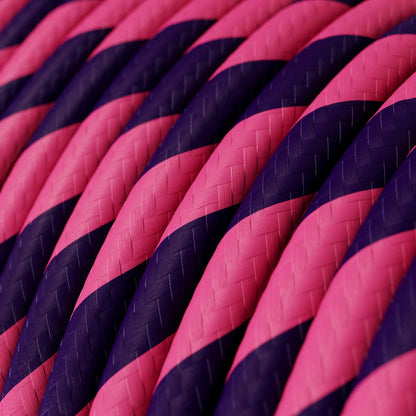Stribet lyserød/lilla Vertigo HD Cheshire ægte dekorativ stofledning