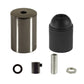 E27 cylinder fatnings kit med cylindrical ledningsaflastning.