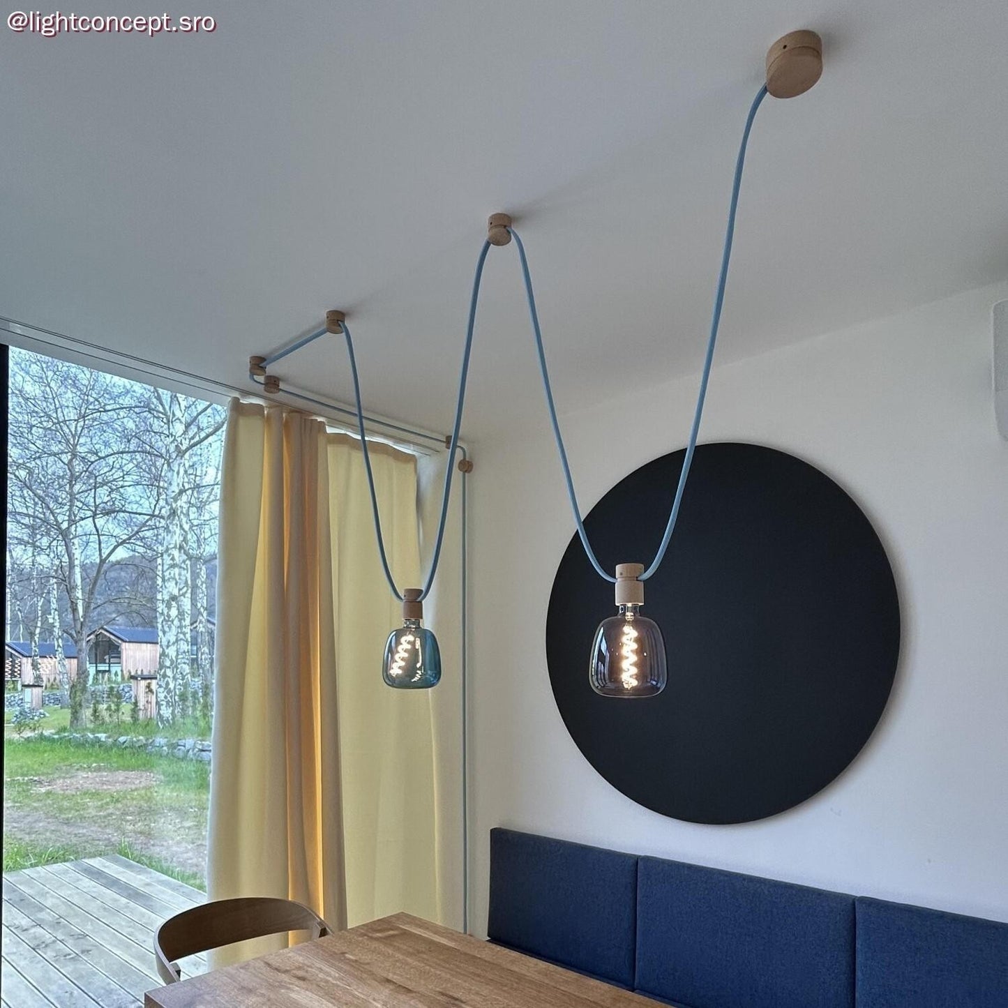 Lyskæde kabel Blå 2x1,5mm2 Lamper 4U