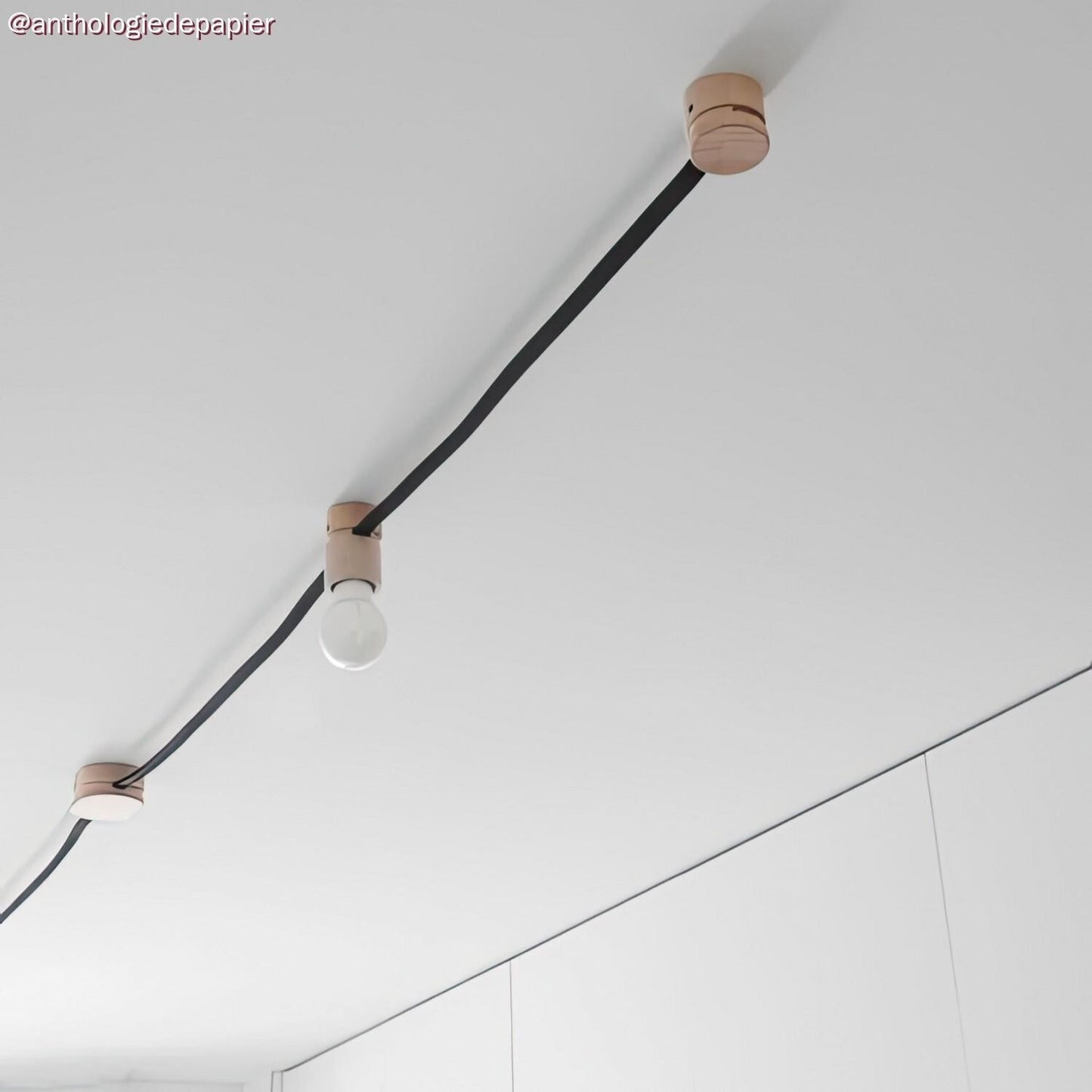 Lyskæde kabel sort 2x1,5mm2 Lamper 4U