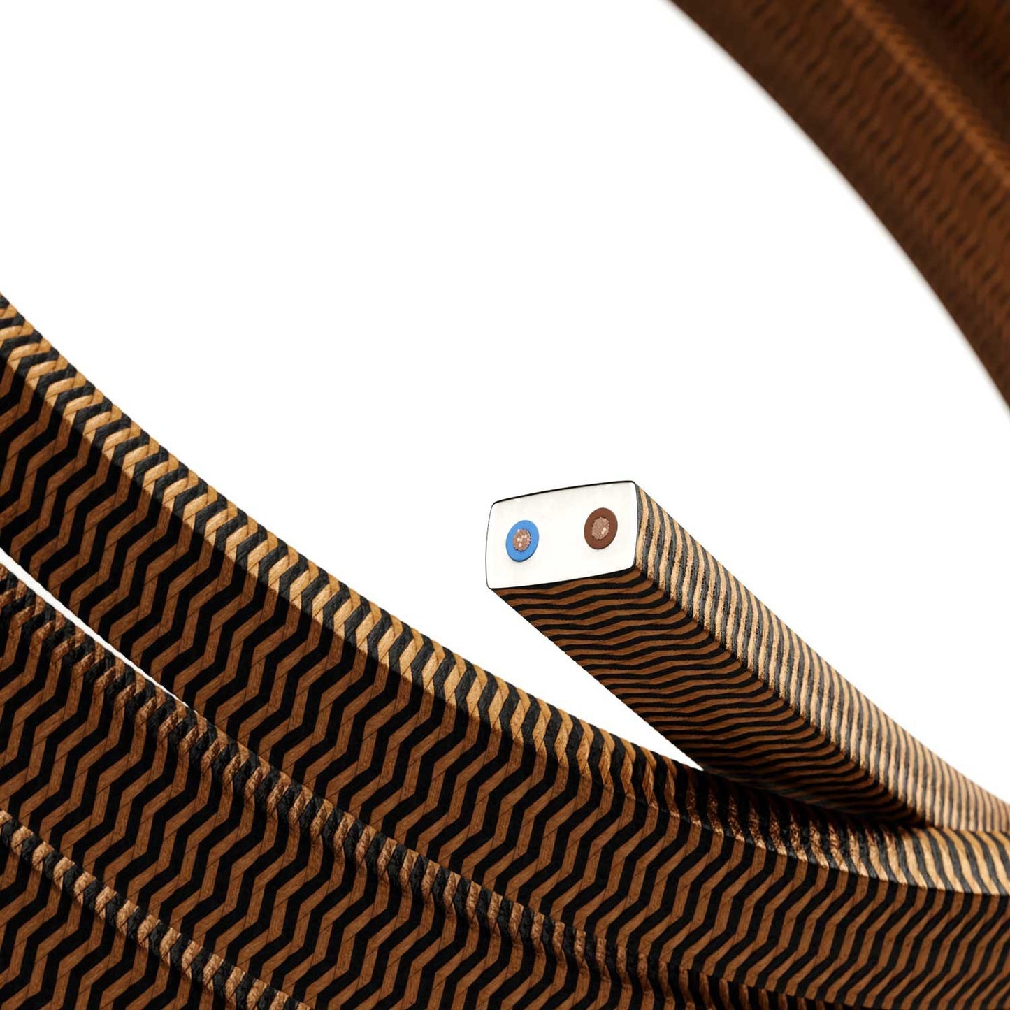 Lyskæde kabel zigzag sort/whiskey 2x1,5mm2 Lamper 4U