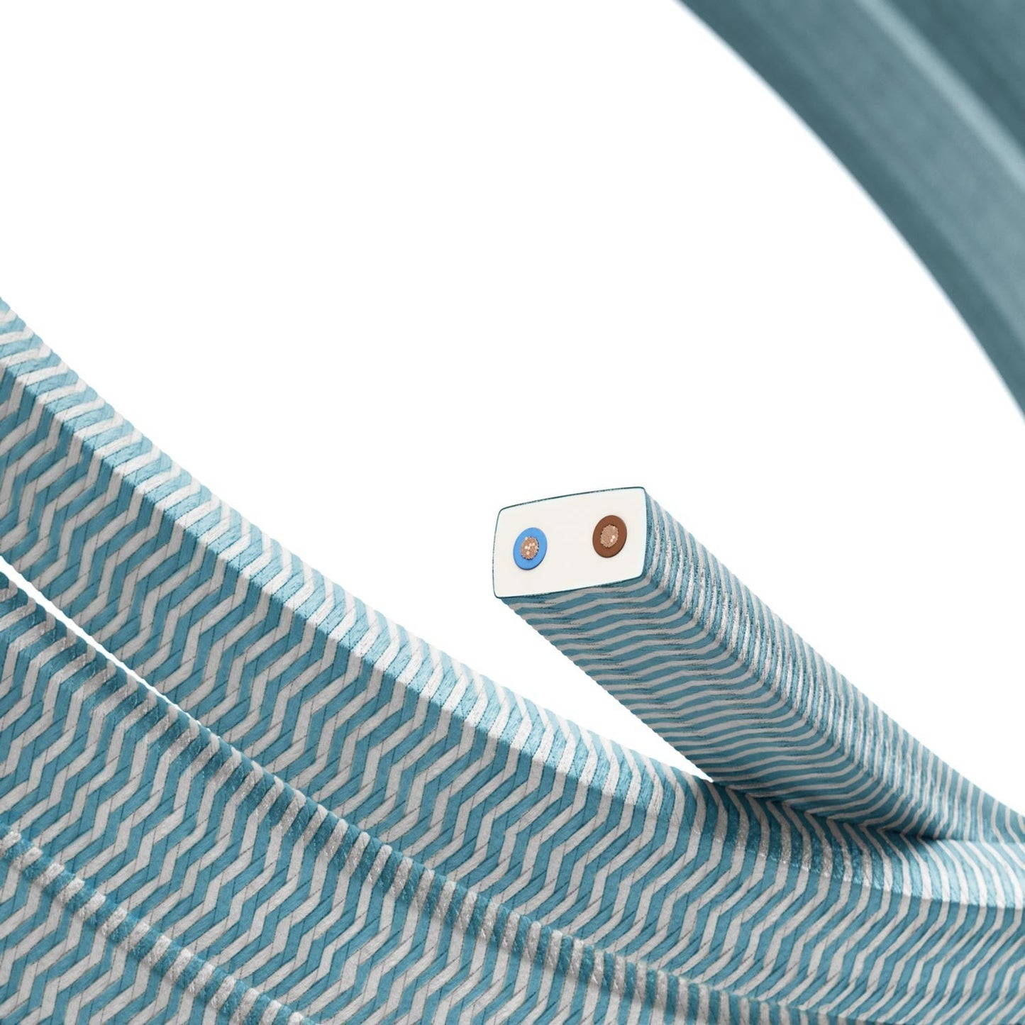 Lyskæde kabel zigzag hvid/turkis 2x1,5mm2 Lamper 4U