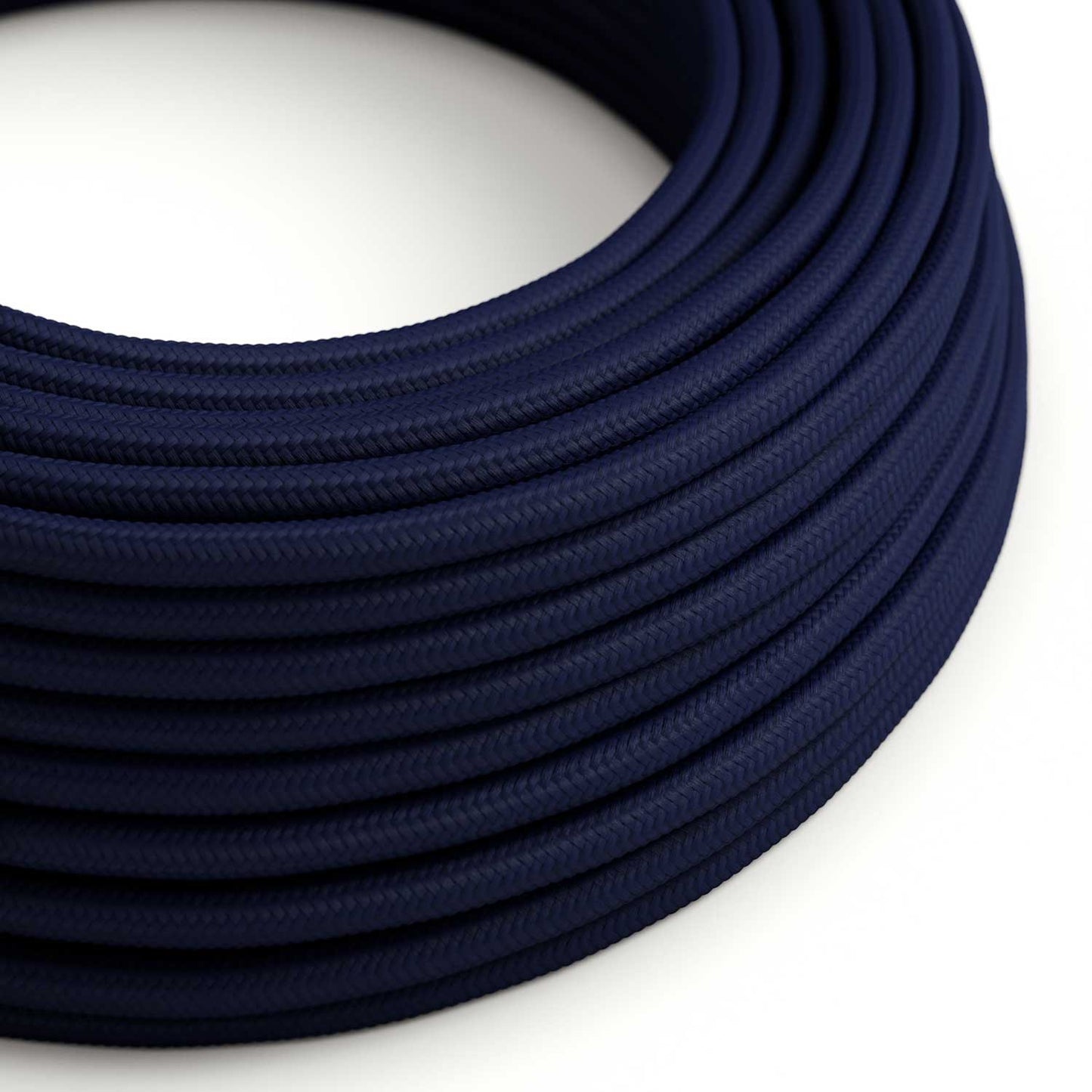 Blank Deep blue ægte dekorativ stofledning Rayon