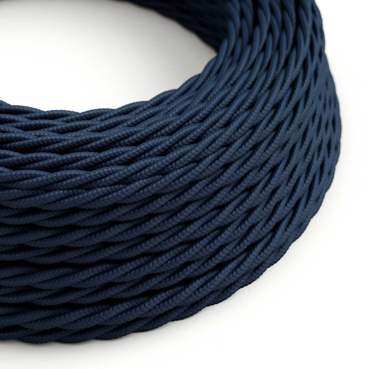 Deep blue snoet ægte dekorativ stofledning