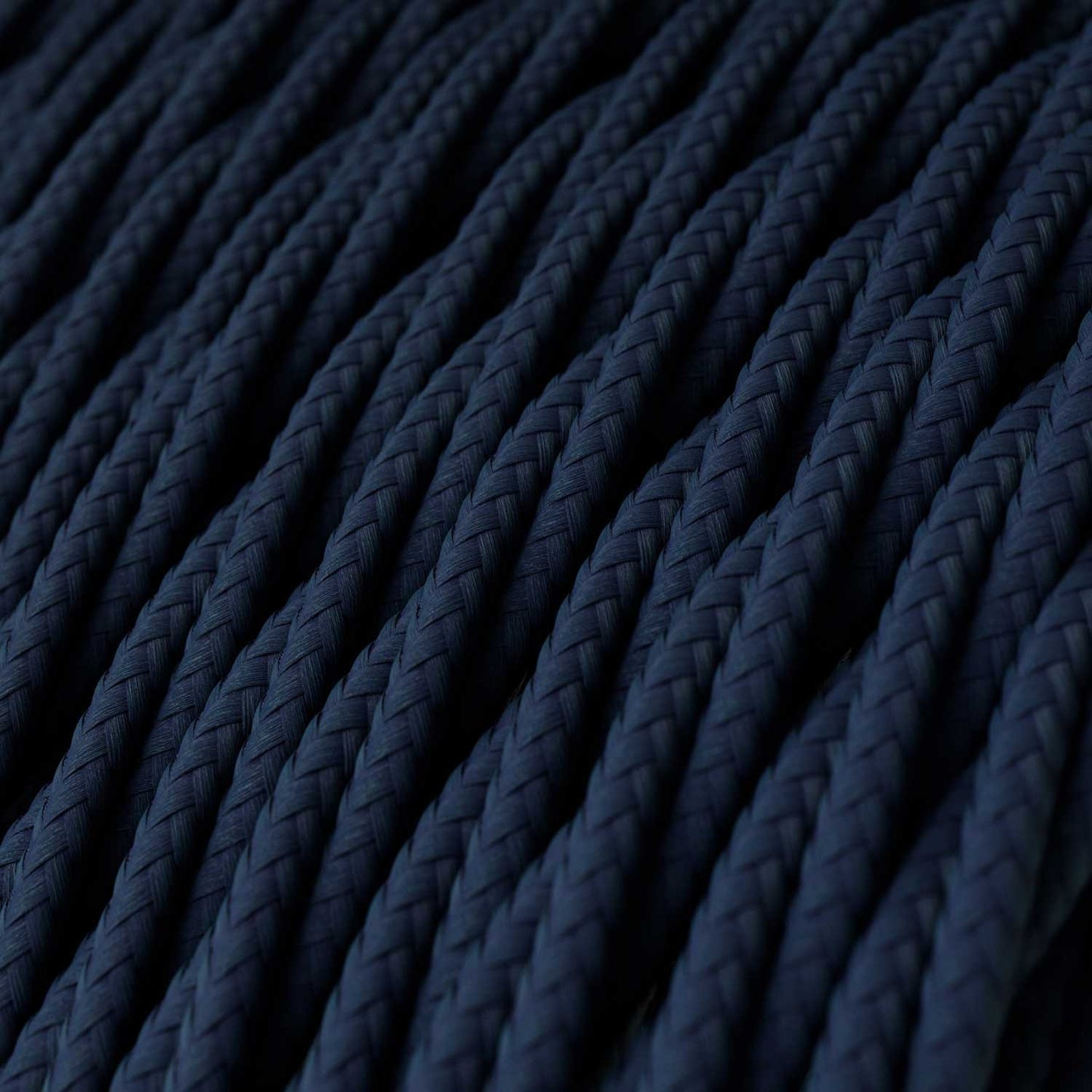 Deep blue snoet ægte dekorativ stofledning