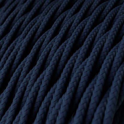 Deep blue snoet ægte dekorativ stofledning