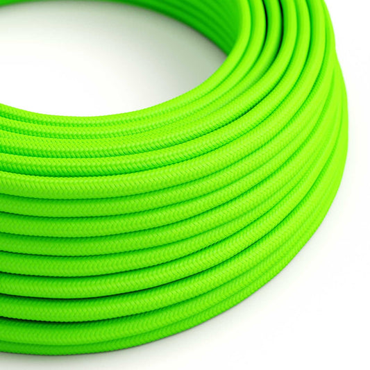 Blank Fluo Grøn Rayon dekorativ stofledning