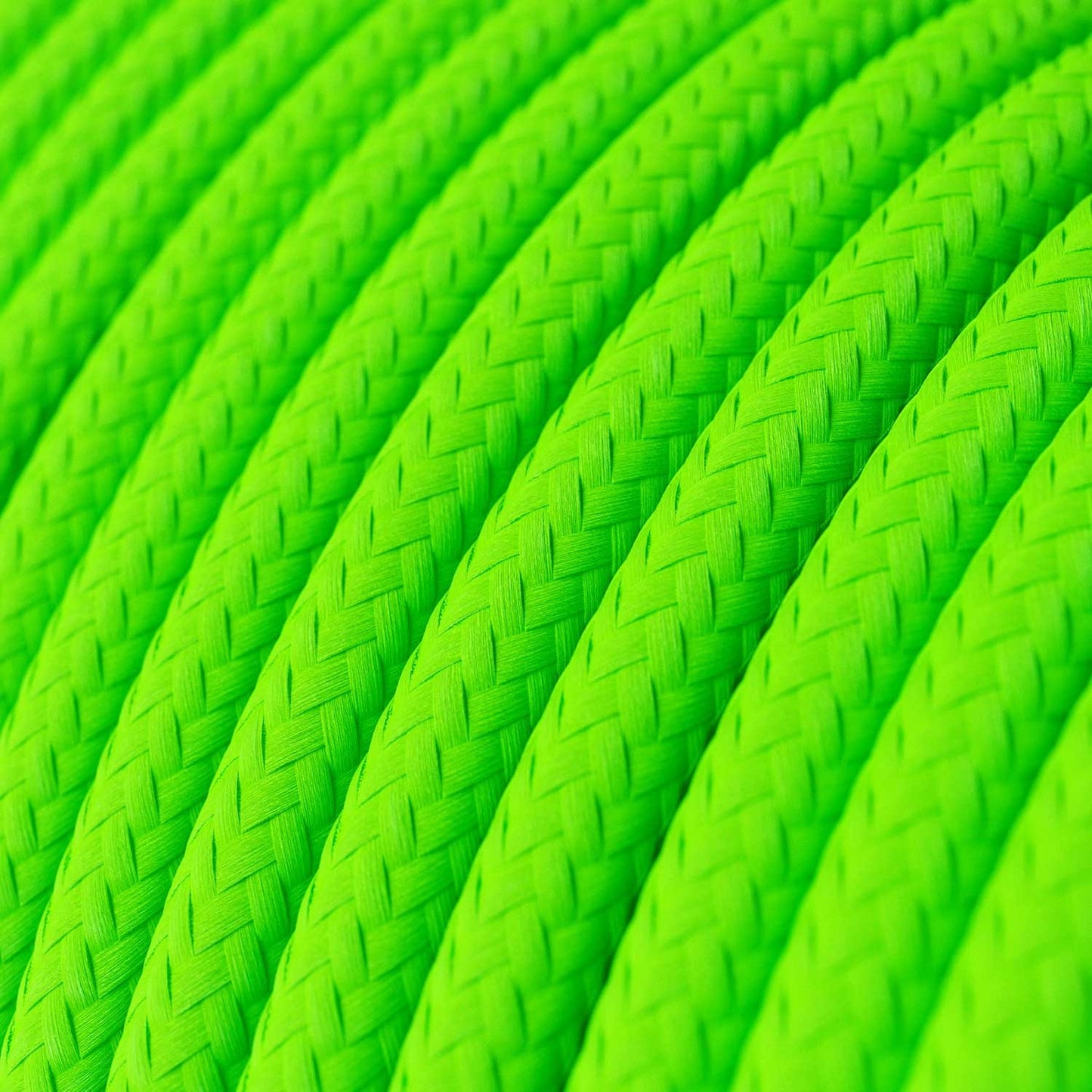 Blank Fluo Grøn Rayon dekorativ stofledning