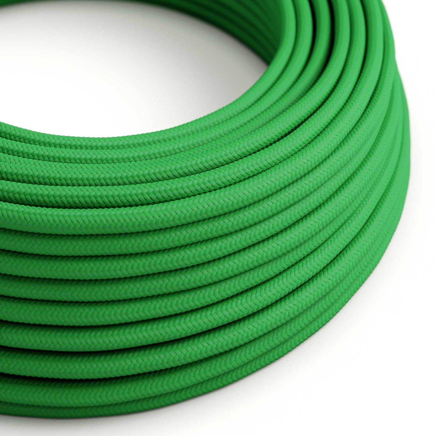 Blank grass green ægte bomuld dekorativ stofledning