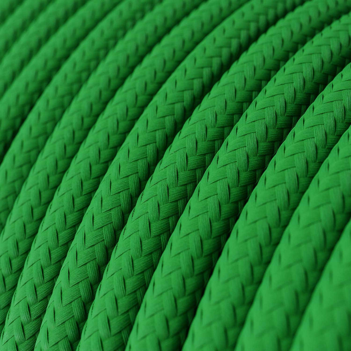 Blank grass green ægte bomuld dekorativ stofledning