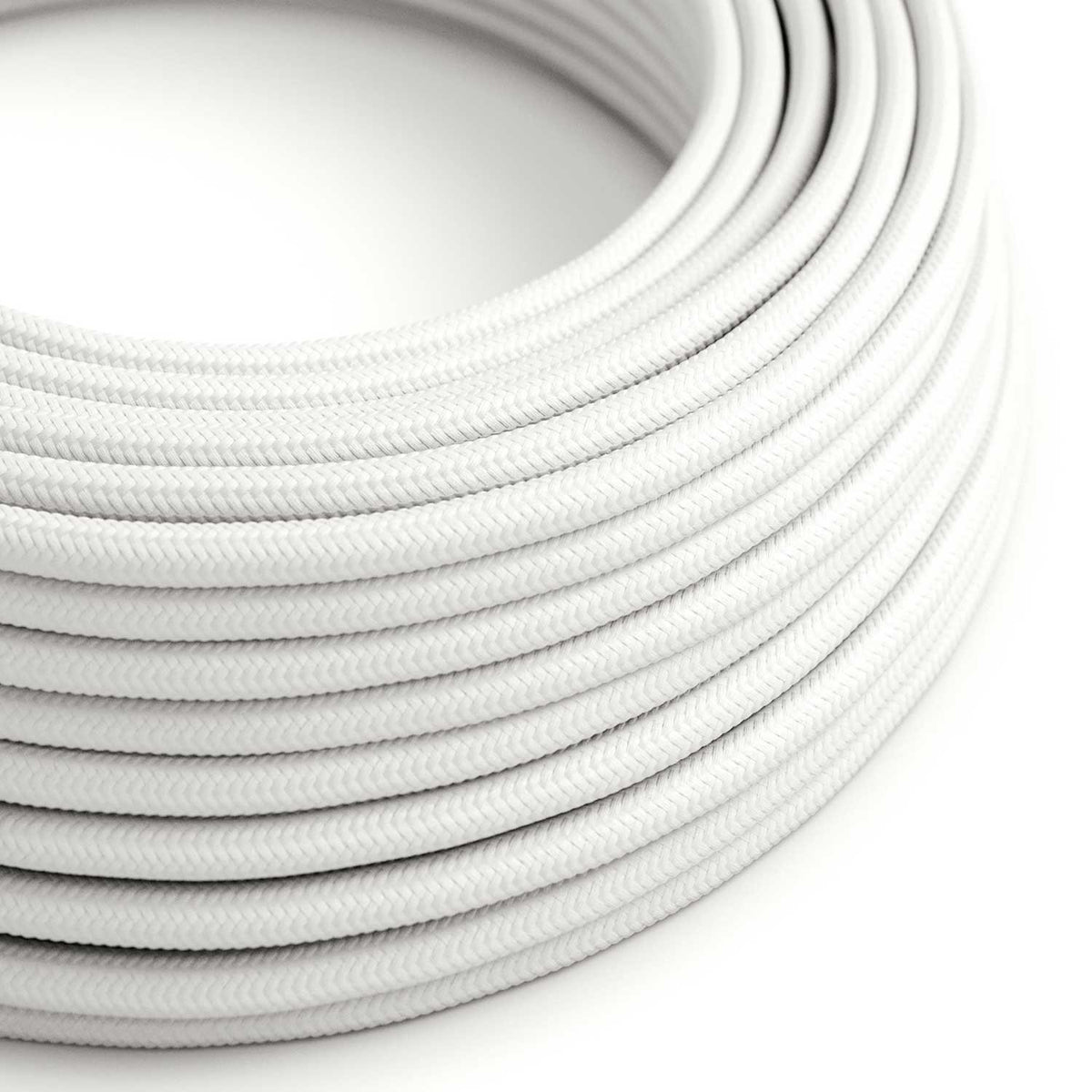 Blank optical white ægte bomuld dekorativ stofledning